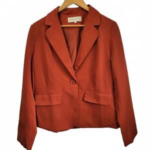 NWOT FRENCH MAUVE Style OT3024 Ladies Classic One Button Front Blazer Satin Like